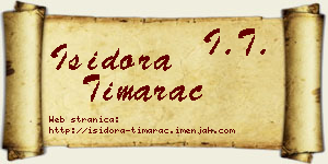 Isidora Timarac vizit kartica